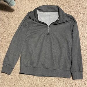 SHEIN Men's Dark Gray Zip-Up Sweater